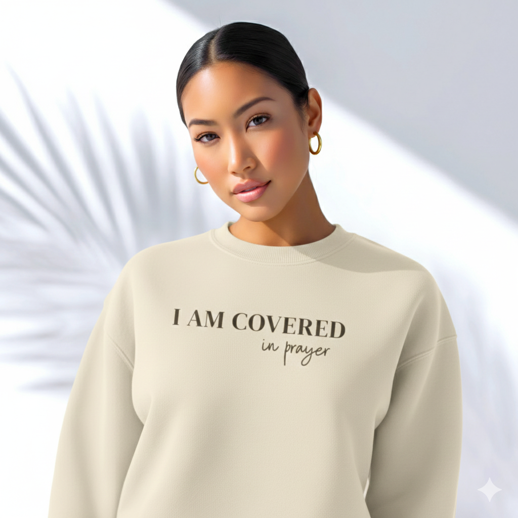 I Am Covered in Prayer - Fleece Sweatshirt