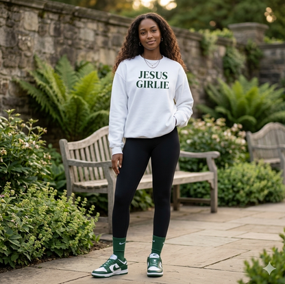 Jesus Girlie Sweatshirt (White)