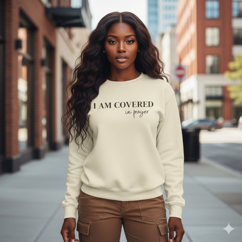 I Am Covered in Prayer - Fleece Sweatshirt