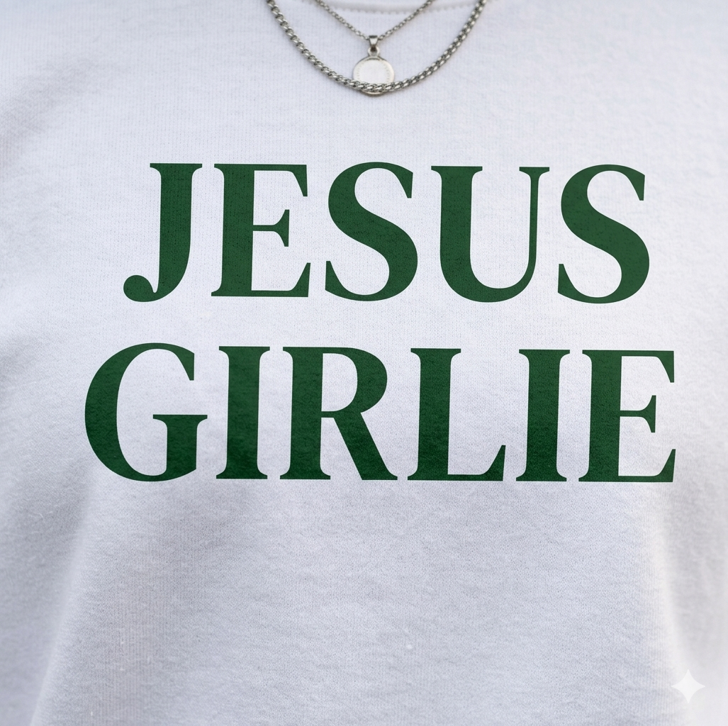 Jesus Girlie Sweatshirt (White)