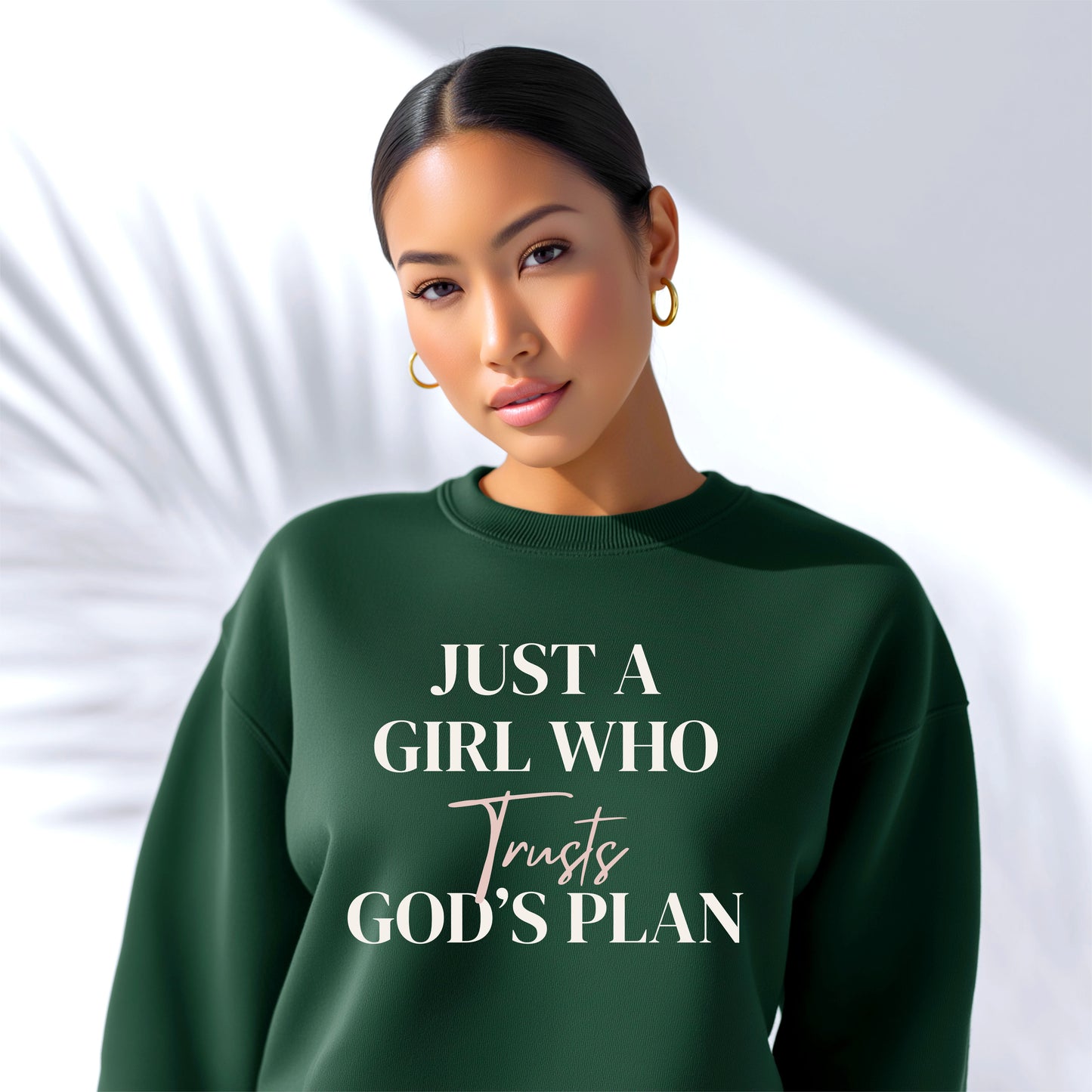 Just a Girl Who Trusts God’s Plan — Classic Sweatshirt